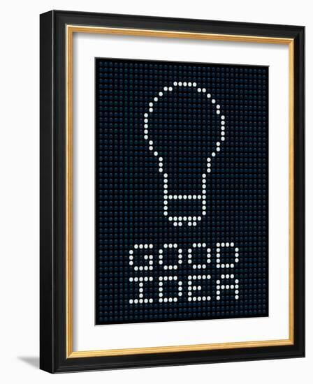 Good Idea Led Board-wongstock-Framed Art Print