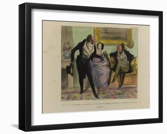 Good Lord! Sir, I Am Forced Toleave for the Country,Let My Wife Keep You Company-Honore Daumier-Framed Giclee Print