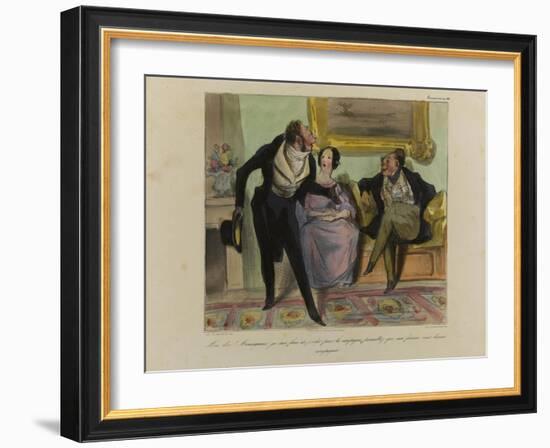 Good Lord! Sir, I Am Forced Toleave for the Country,Let My Wife Keep You Company-Honore Daumier-Framed Giclee Print