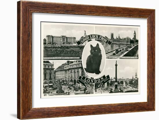 Good Luck from London, Scenes-null-Framed Art Print