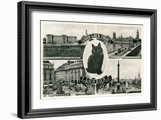 Good Luck from London, Scenes-null-Framed Art Print