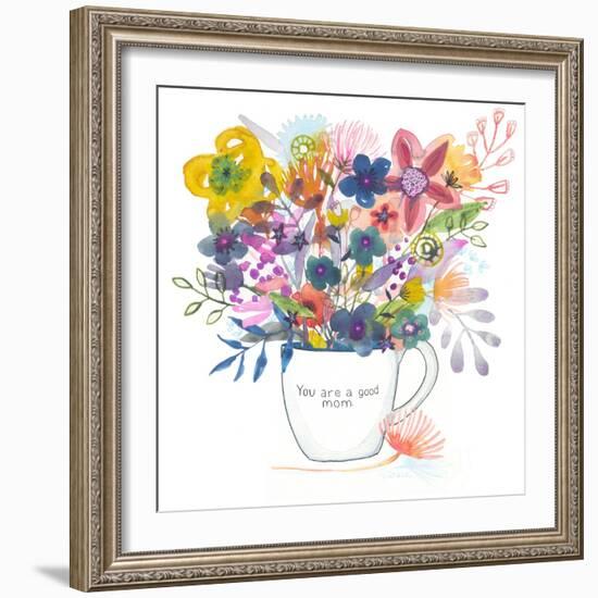 Good Mom Floral Bouquet-Kerstin Stock-Framed Art Print