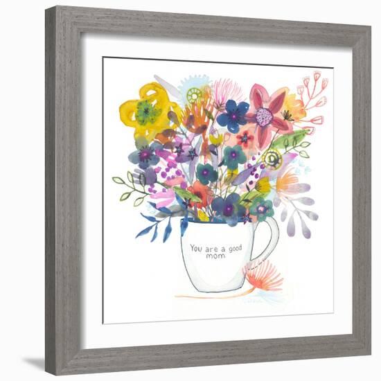 Good Mom Floral Bouquet-Kerstin Stock-Framed Art Print