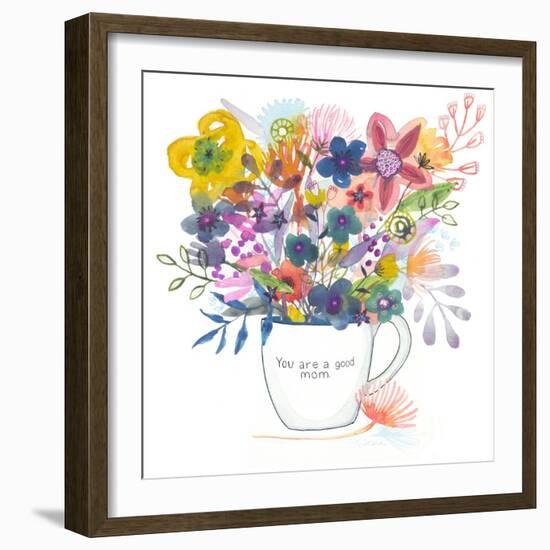 Good Mom Floral Bouquet-Kerstin Stock-Framed Art Print