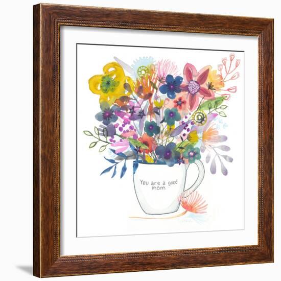 Good Mom Floral Bouquet-Kerstin Stock-Framed Art Print