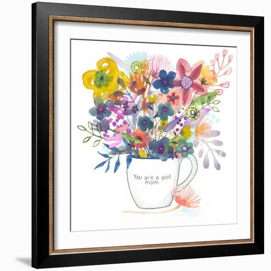 Good Mom Floral Bouquet-Kerstin Stock-Framed Art Print