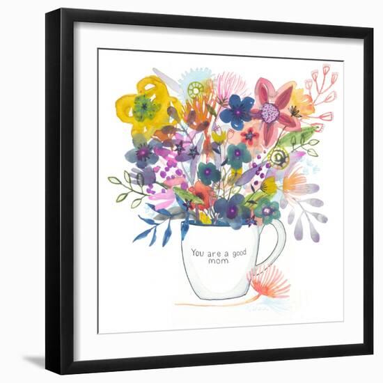 Good Mom Floral Bouquet-Kerstin Stock-Framed Art Print