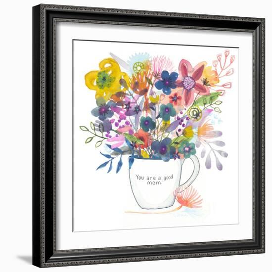 Good Mom Floral Bouquet-Kerstin Stock-Framed Art Print