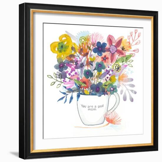 Good Mom Floral Bouquet-Kerstin Stock-Framed Art Print