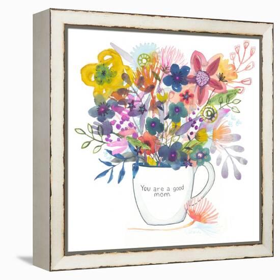 Good Mom Floral Bouquet-Kerstin Stock-Framed Stretched Canvas