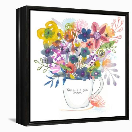 Good Mom Floral Bouquet-Kerstin Stock-Framed Stretched Canvas
