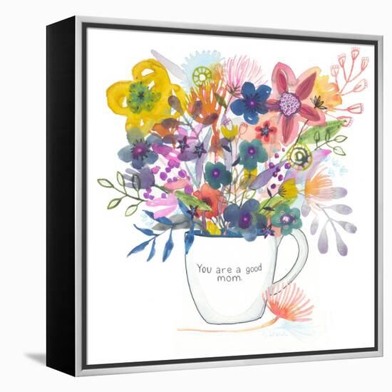 Good Mom Floral Bouquet-Kerstin Stock-Framed Stretched Canvas