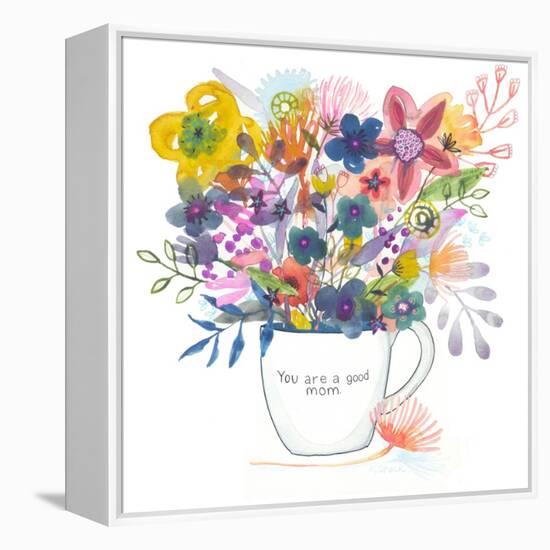 Good Mom Floral Bouquet-Kerstin Stock-Framed Stretched Canvas