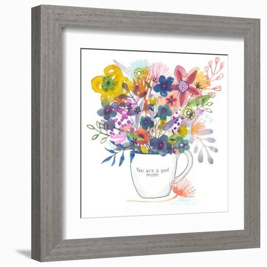 Good Mom Floral Bouquet-Kerstin Stock-Framed Art Print