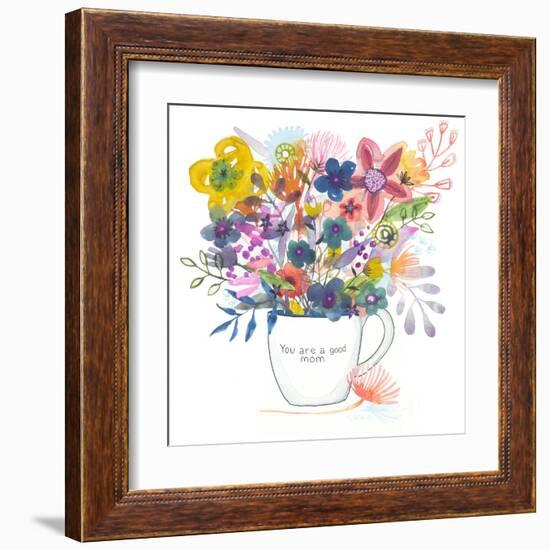 Good Mom Floral Bouquet-Kerstin Stock-Framed Art Print