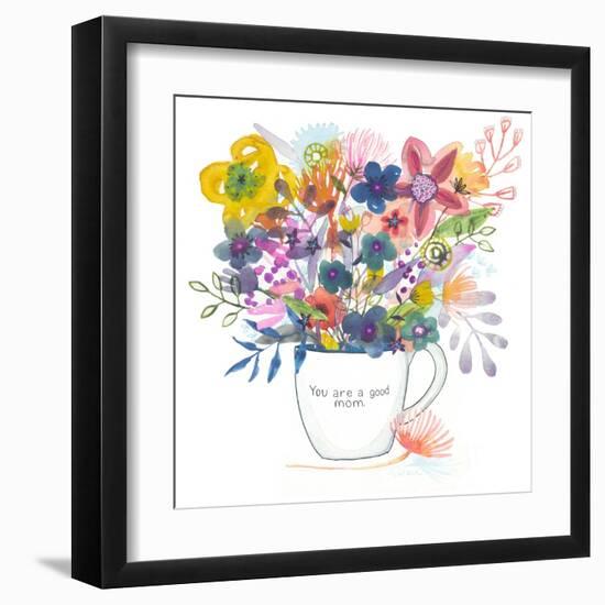 Good Mom Floral Bouquet-Kerstin Stock-Framed Art Print