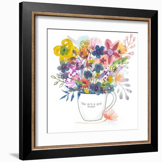 Good Mom Floral Bouquet-Kerstin Stock-Framed Art Print