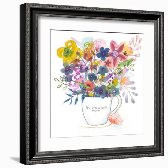 Good Mom Floral Bouquet-Kerstin Stock-Framed Art Print