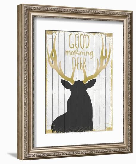 Good Morning Deer-null-Framed Giclee Print