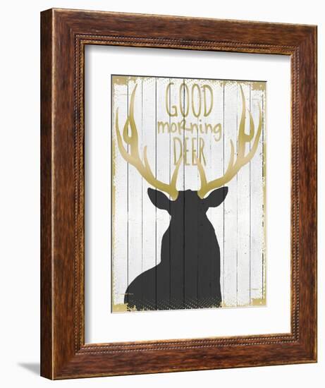 Good Morning Deer-null-Framed Giclee Print