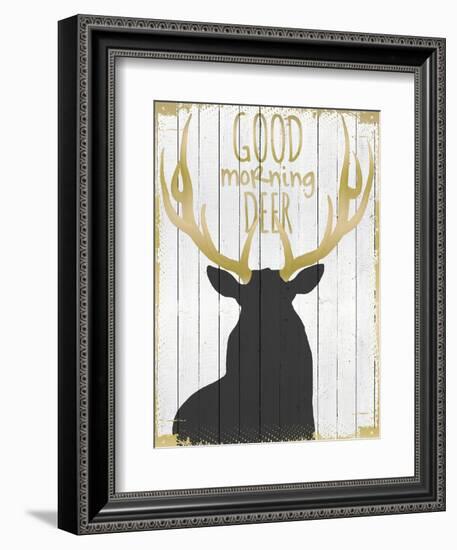 Good Morning Deer-null-Framed Giclee Print