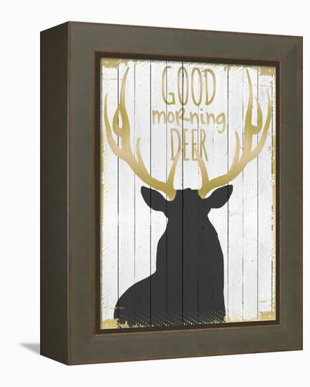 Good Morning Deer-null-Framed Premier Image Canvas