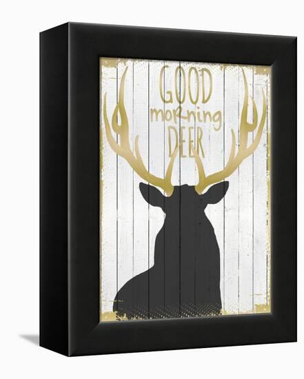 Good Morning Deer-null-Framed Premier Image Canvas