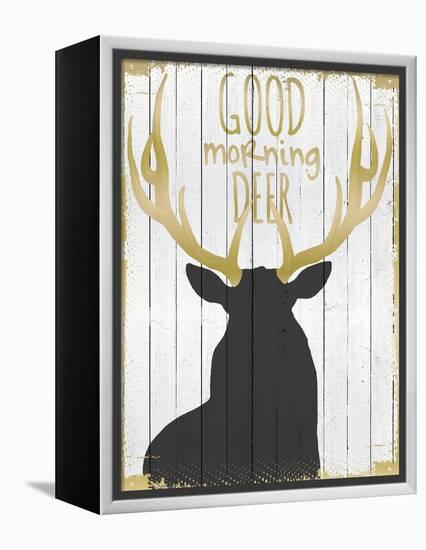 Good Morning Deer-null-Framed Premier Image Canvas