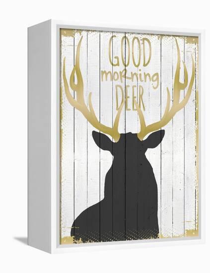 Good Morning Deer-null-Framed Premier Image Canvas