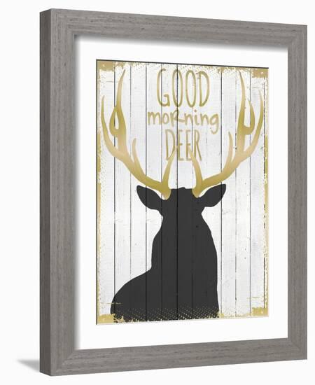 Good Morning Deer-null-Framed Giclee Print