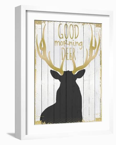 Good Morning Deer-null-Framed Giclee Print