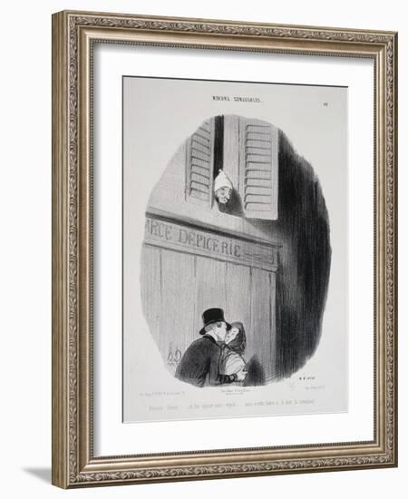 Good Night Darling... If Your Husband Could See Us!-Honore Daumier-Framed Giclee Print