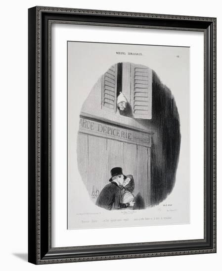 Good Night Darling... If Your Husband Could See Us!-Honore Daumier-Framed Giclee Print