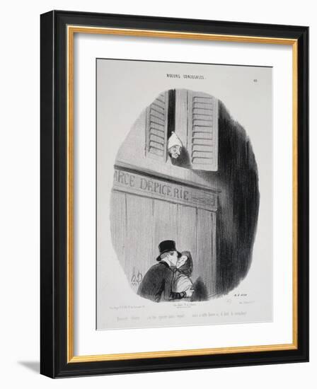 Good Night Darling... If Your Husband Could See Us!-Honore Daumier-Framed Giclee Print