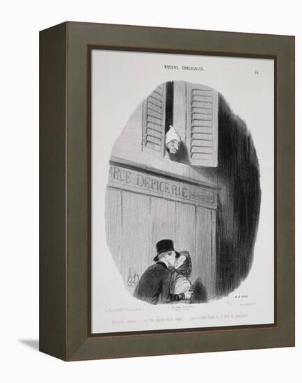 Good Night Darling... If Your Husband Could See Us!-Honore Daumier-Framed Premier Image Canvas