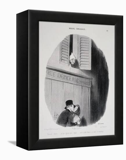 Good Night Darling... If Your Husband Could See Us!-Honore Daumier-Framed Premier Image Canvas