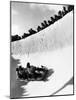 Good of Cresta Run, Bobsled Run, Coasting around Sunny Bend as People Peer from Above the Track-Alfred Eisenstaedt-Mounted Photographic Print