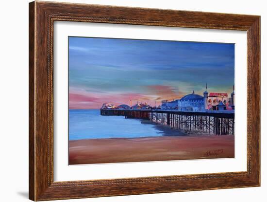 Good Old Brighton Pier East Sussex United Kingdom-Markus Bleichner-Framed Art Print