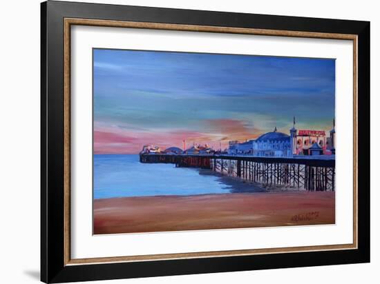 Good Old Brighton Pier East Sussex United Kingdom-Markus Bleichner-Framed Art Print