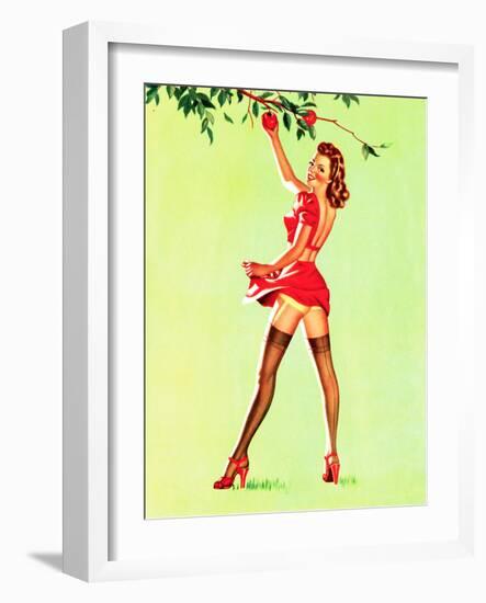 Good Pickin's Pin-Up c1940s-Art Frahm-Framed Premium Giclee Print