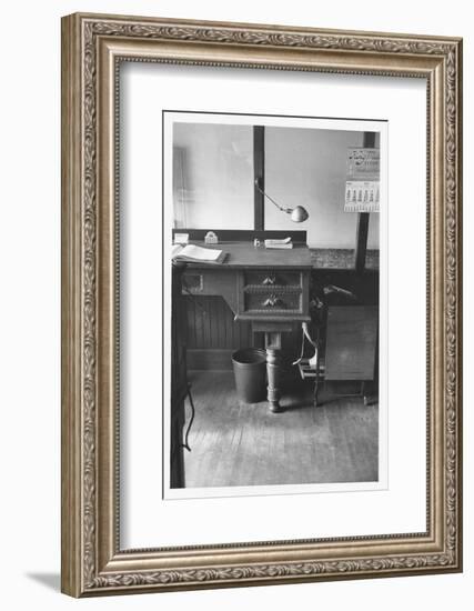 Good Still Life of Old Fashioned Desk Still in Use in Law Offices, Banks, and Commercial Firms-Walker Evans-Framed Photographic Print