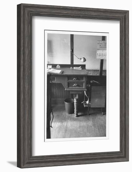 Good Still Life of Old Fashioned Desk Still in Use in Law Offices, Banks, and Commercial Firms-Walker Evans-Framed Photographic Print