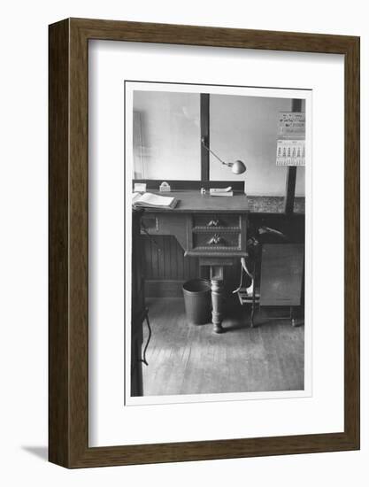 Good Still Life of Old Fashioned Desk Still in Use in Law Offices, Banks, and Commercial Firms-Walker Evans-Framed Photographic Print