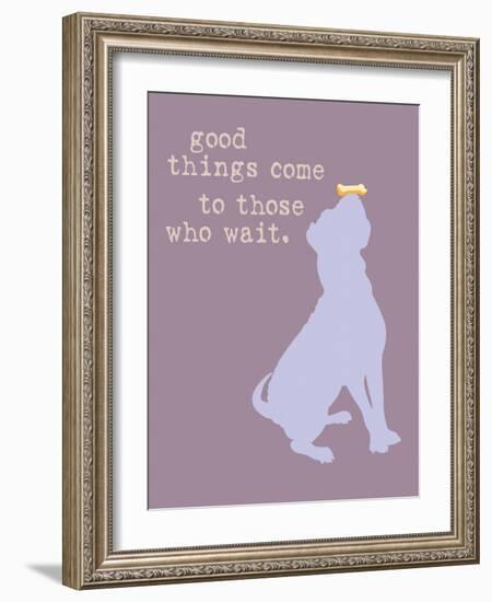 Good Things Come - Purple Version-Dog is Good-Framed Art Print