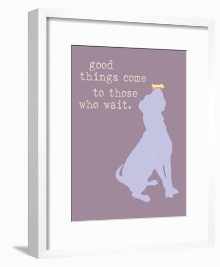 Good Things Come - Purple Version-Dog is Good-Framed Art Print