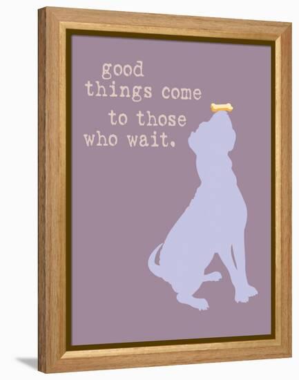 Good Things Come - Purple Version-Dog is Good-Framed Stretched Canvas