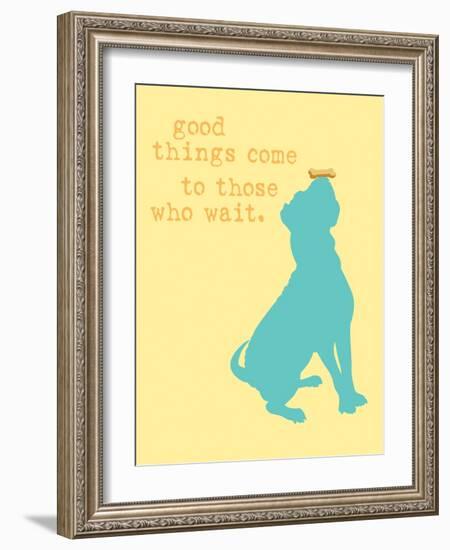 Good Things Come - Yellow Version-Dog is Good-Framed Art Print