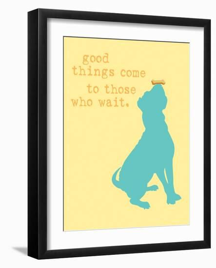 Good Things Come - Yellow Version-Dog is Good-Framed Art Print