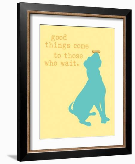 Good Things Come - Yellow Version-Dog is Good-Framed Art Print