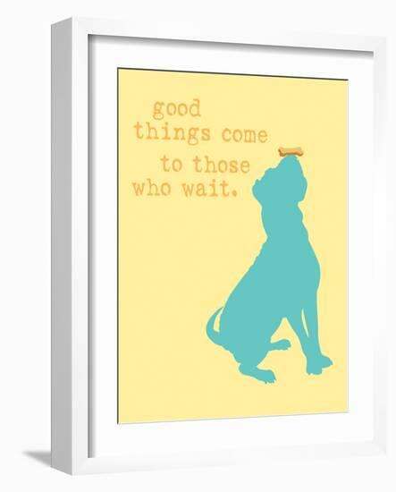 Good Things Come - Yellow Version-Dog is Good-Framed Art Print